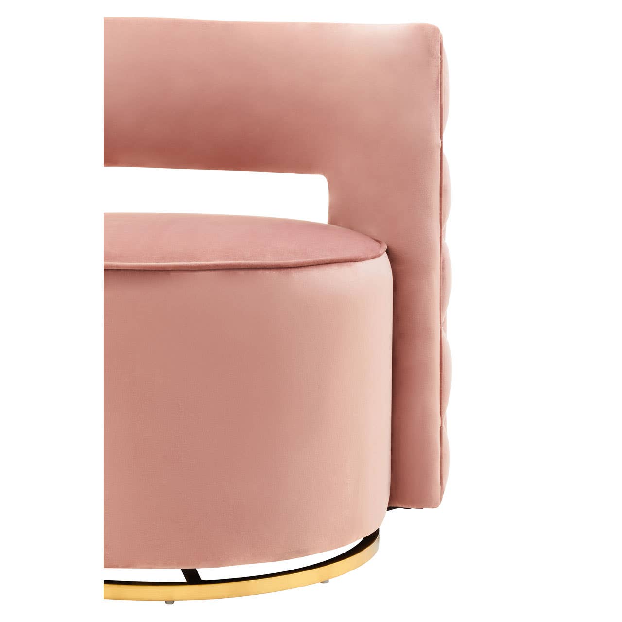 Amina Pink Velvet Swivel Chair Accent & Armchairs