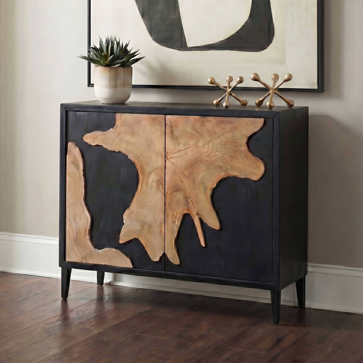 Uttermost Andrei Teak Root Storage Cabinet