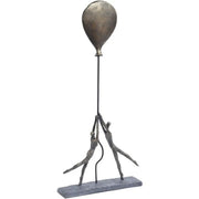 Antique Bronze Couple Sculpture with Balloon