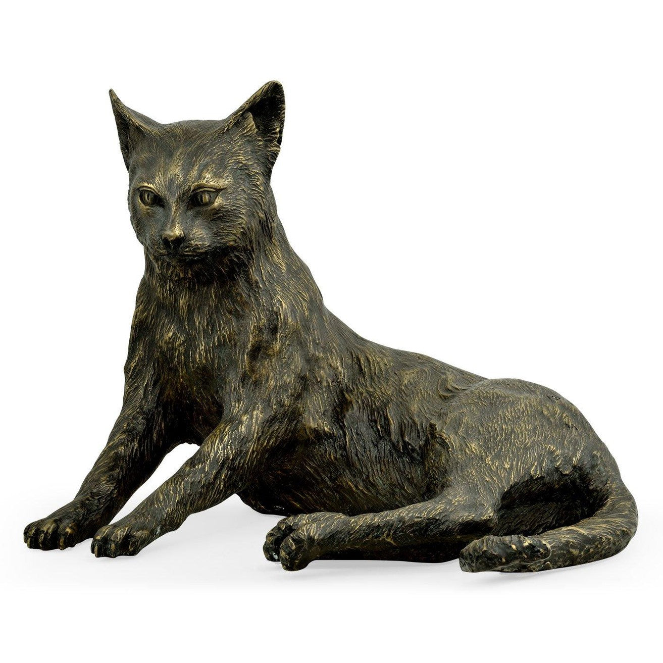 Jonathan Charles Antique Dark Bronze Cat