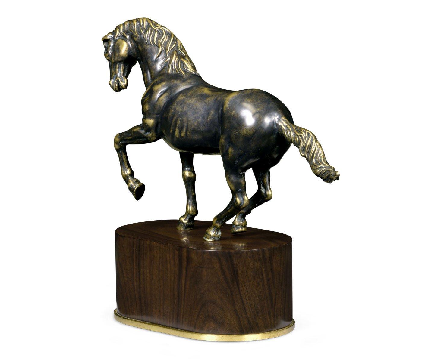Jonathan Charles Antique Dark Bronze Horse