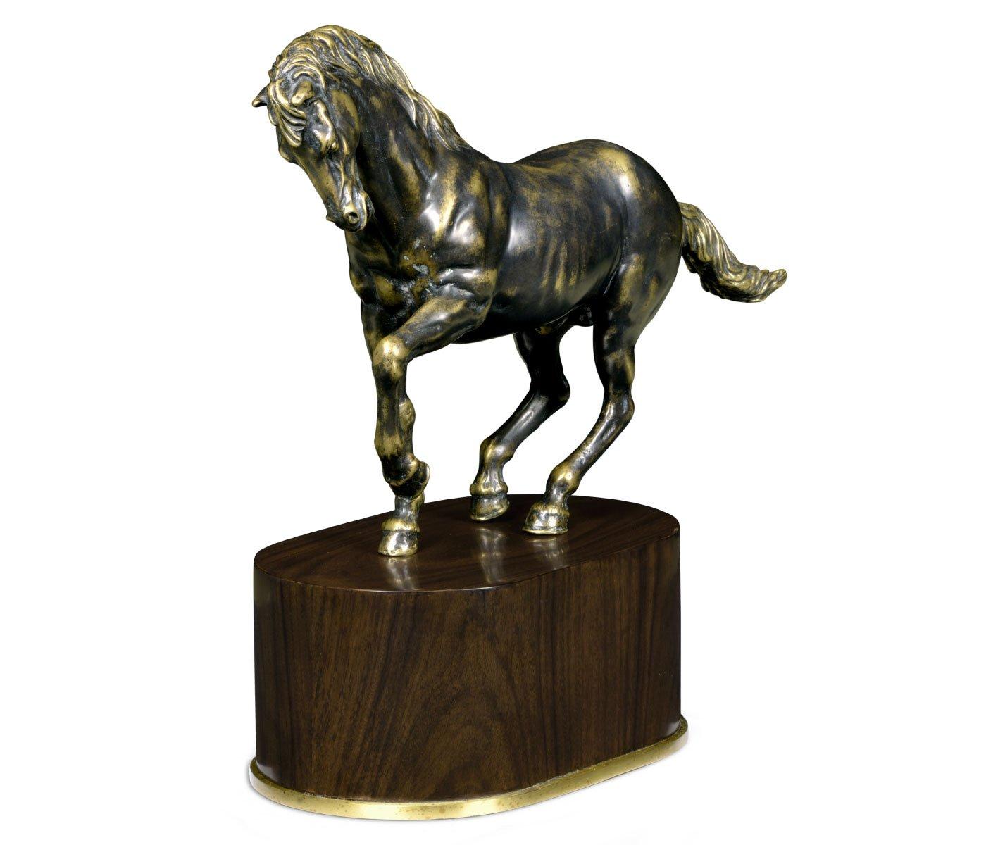 Jonathan Charles Antique Dark Bronze Horse