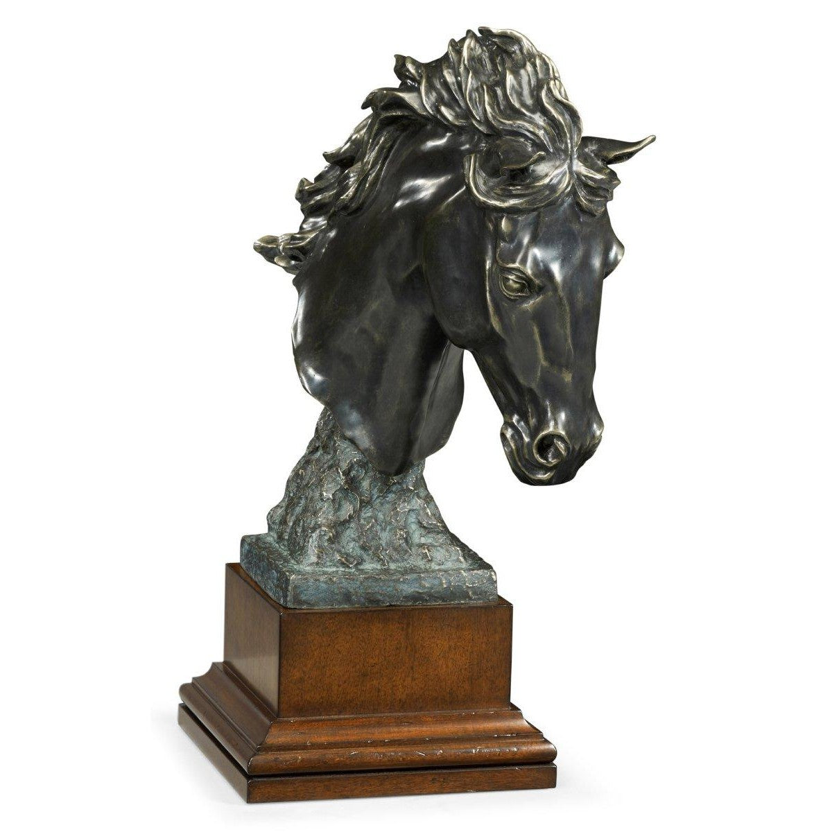 Jonathan Charles Antique Dark Bronze Stallion Horse Head