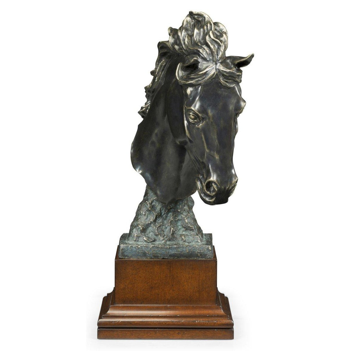 Jonathan Charles Antique Dark Bronze Stallion Horse Head