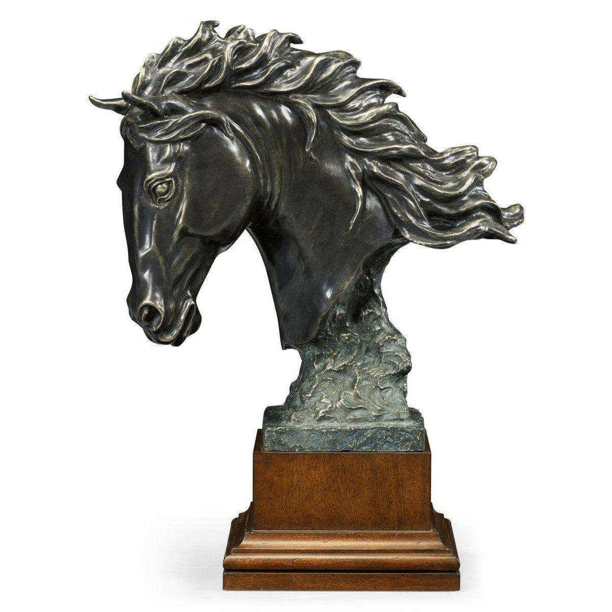 Jonathan Charles Antique Dark Bronze Stallion Horse Head