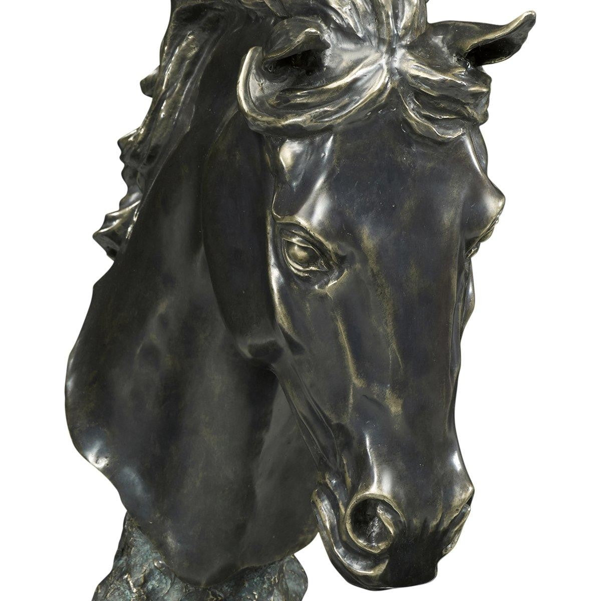 Jonathan Charles Antique Dark Bronze Stallion Horse Head