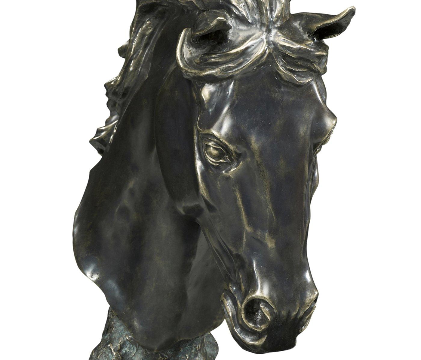 Jonathan Charles Antique Dark Bronze Stallion Horse Head
