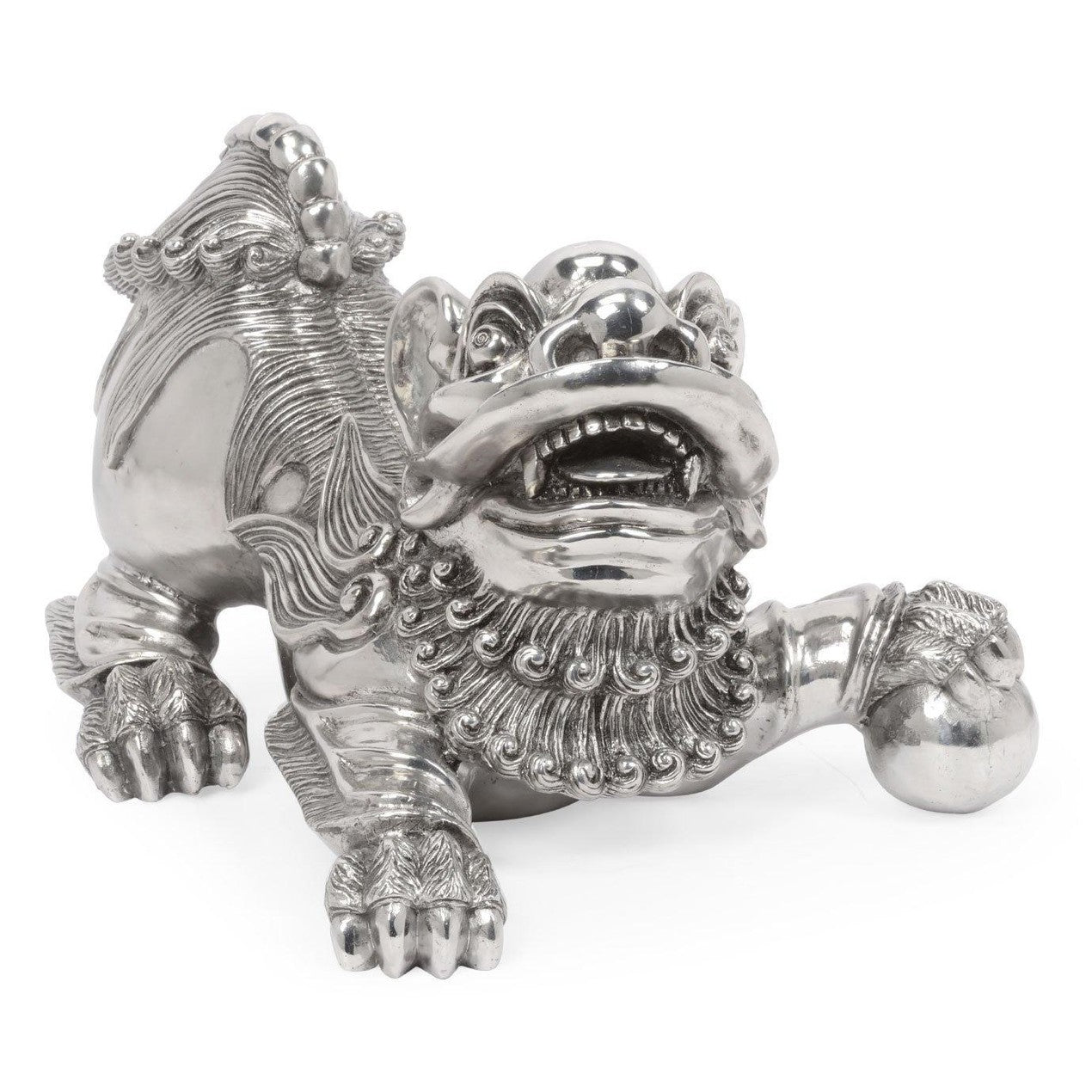 Jonathan Charles Foo Dog Ornament - Stainless Steel