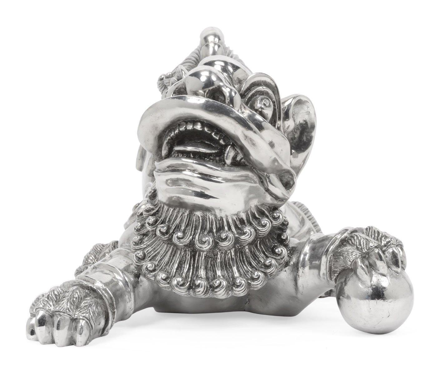Jonathan Charles Foo Dog Ornament - Stainless Steel
