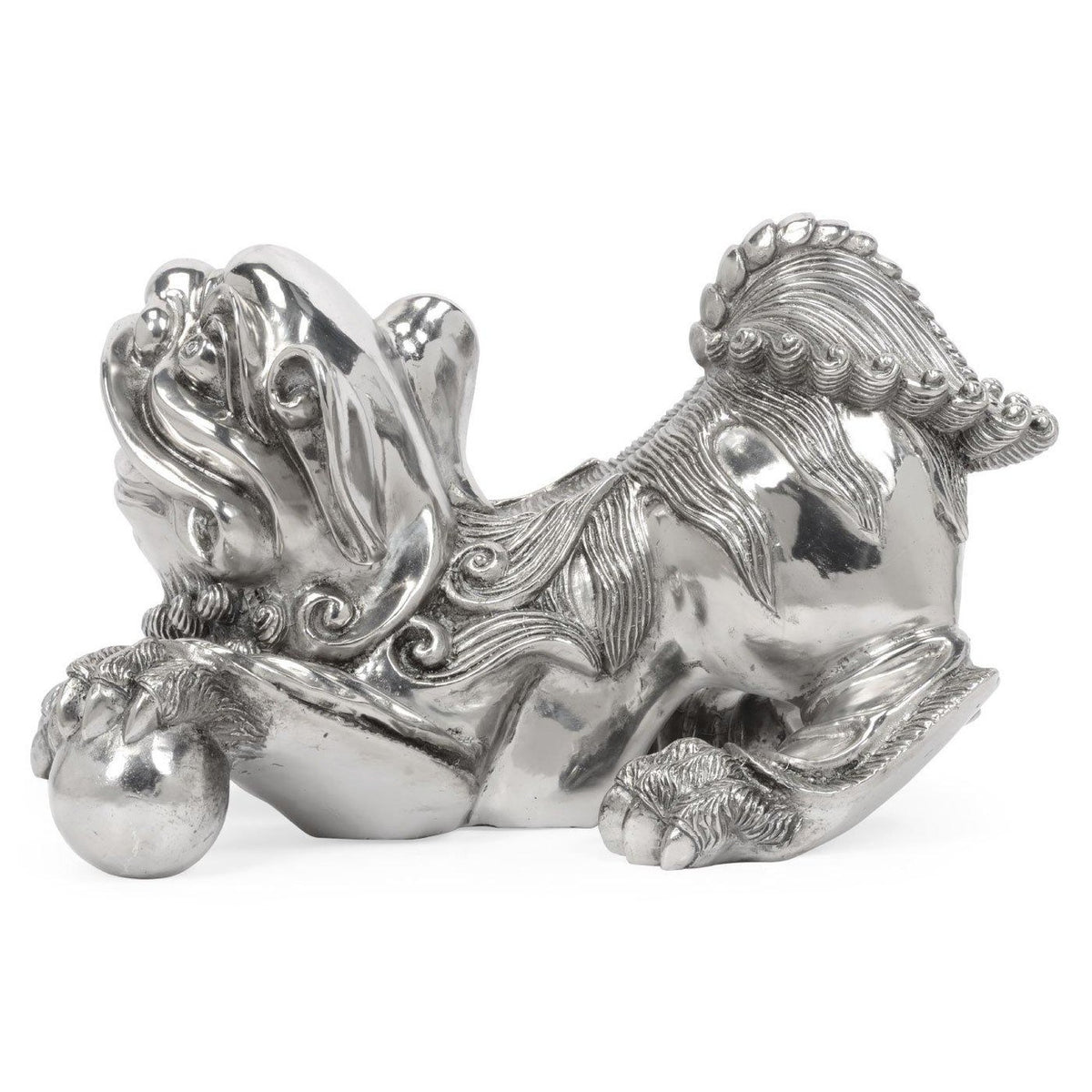 Jonathan Charles Foo Dog Ornament - Stainless Steel