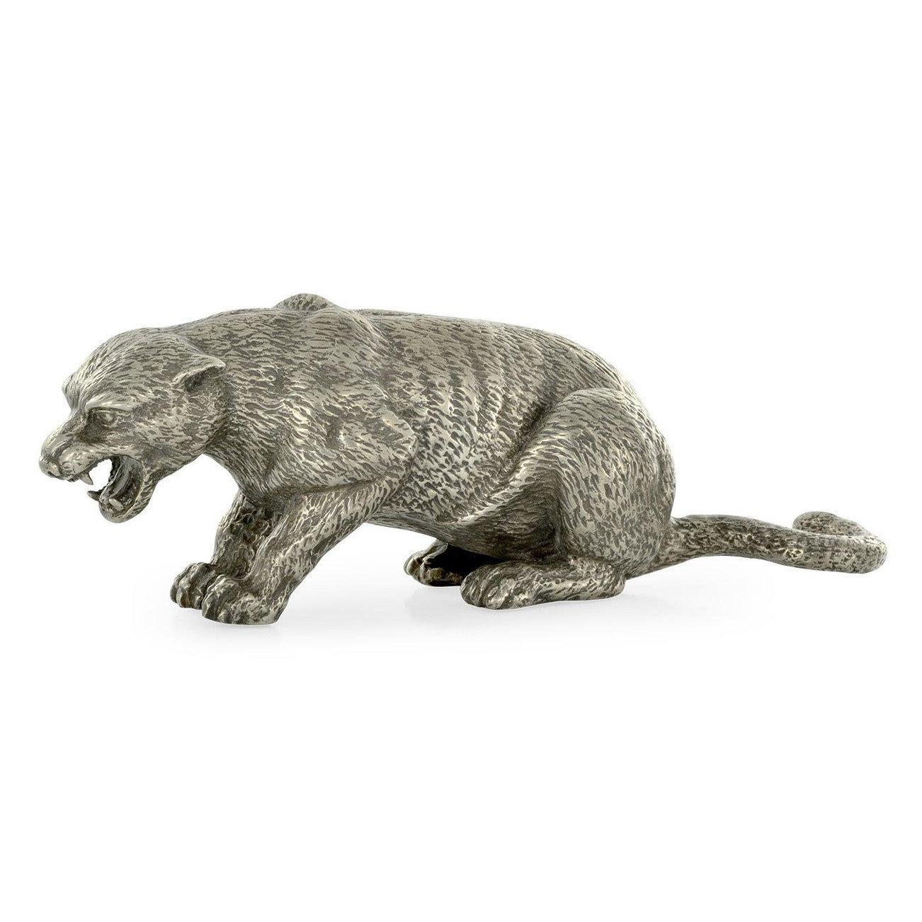 Jonathan Charles Antique White Brass Panther