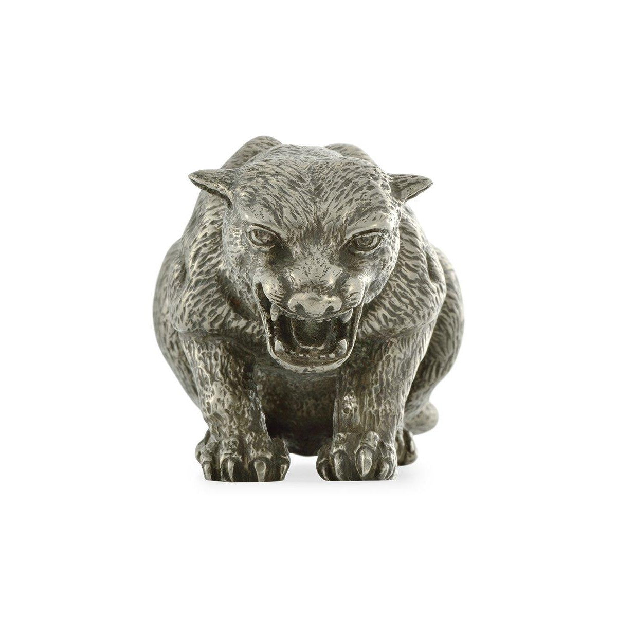 Jonathan Charles Antique White Brass Panther