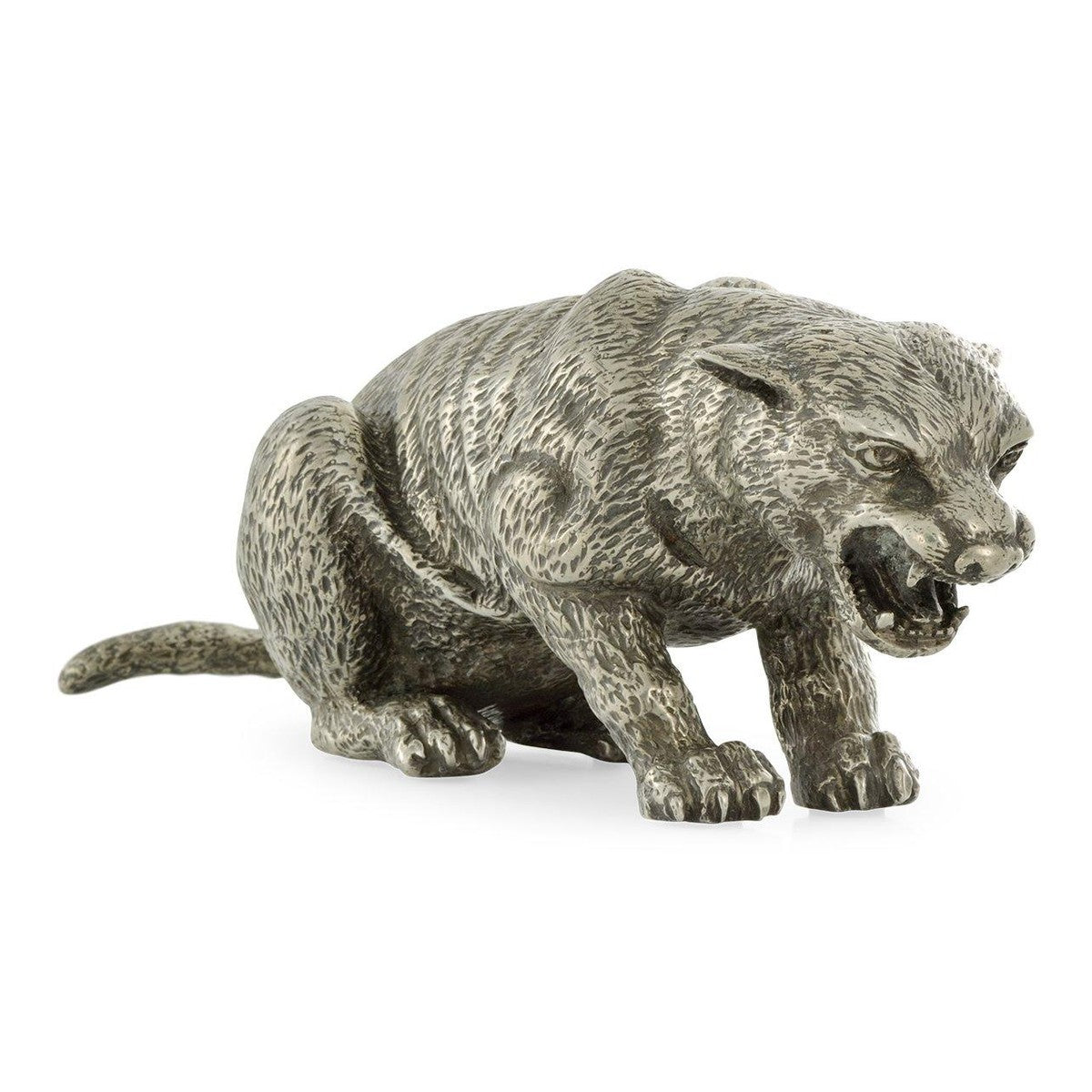 Jonathan Charles Antique White Brass Panther