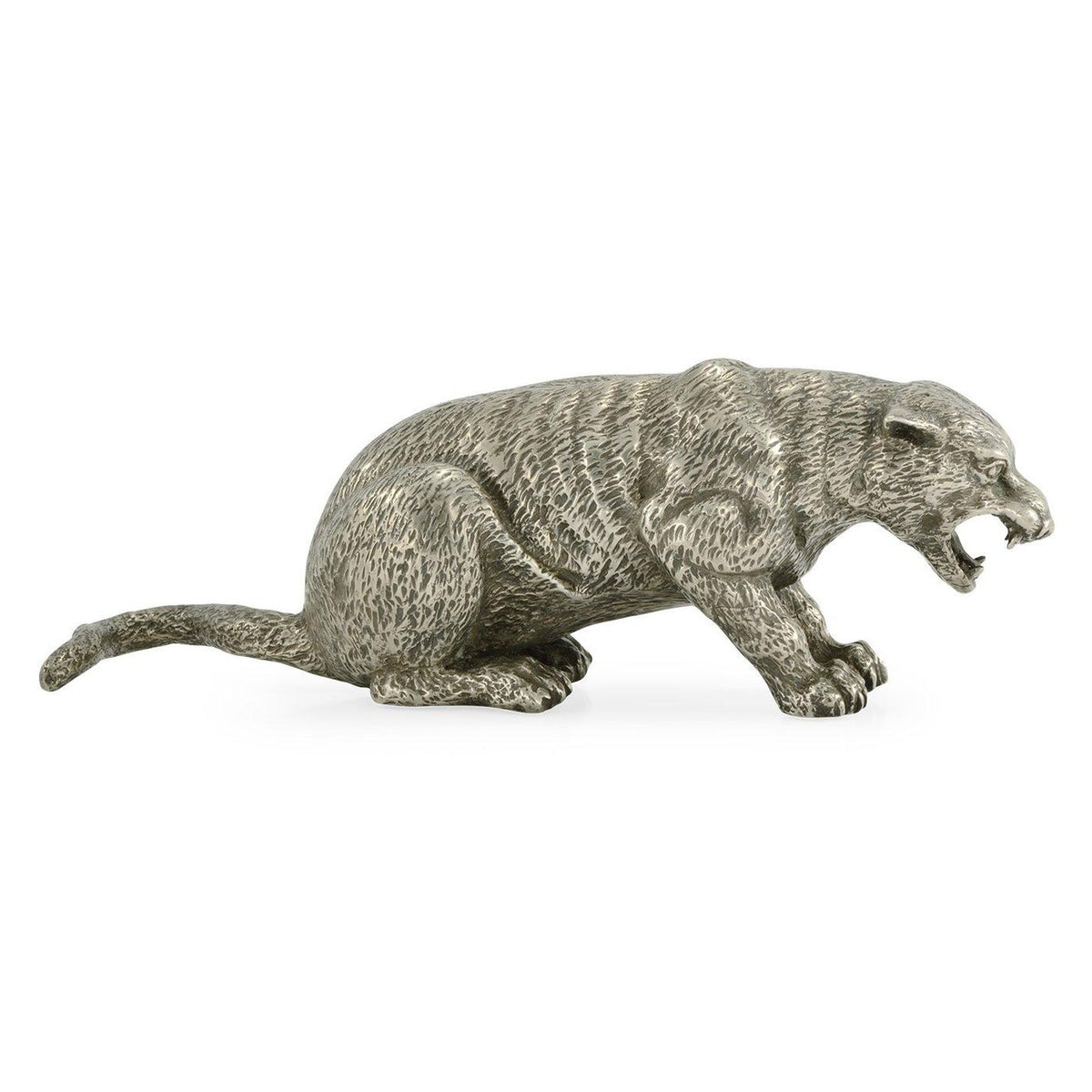 Jonathan Charles Antique White Brass Panther