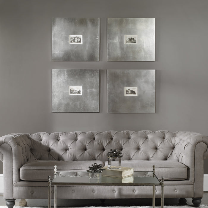 Uttermost Historical Buildings Framed Art - Set of 4