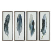  Feathered Beauty Prints, S/4