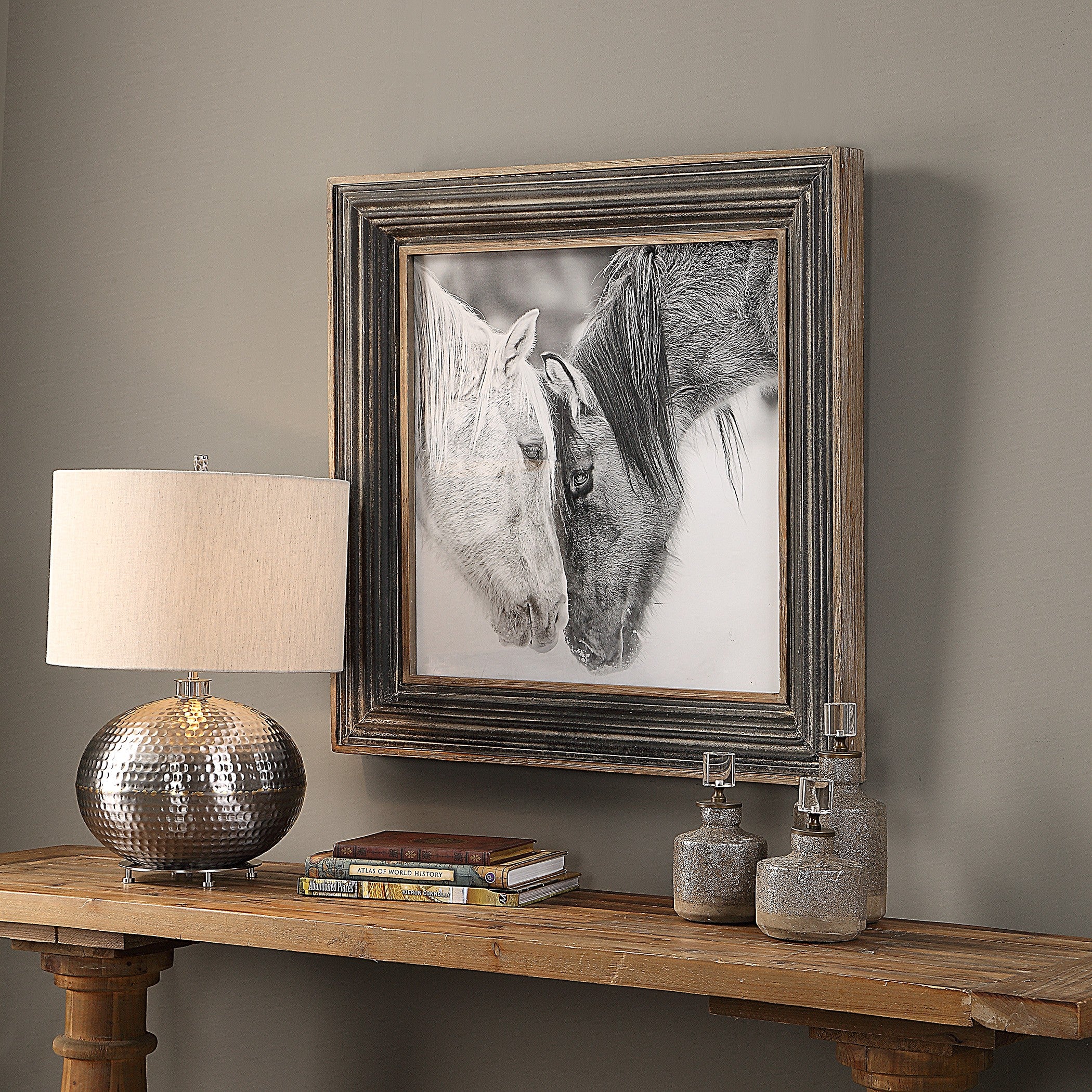 Uttermost Horse Photography Framed Print in Black and White