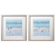  Sea Glass Sandbar Framed Prints, Set/2