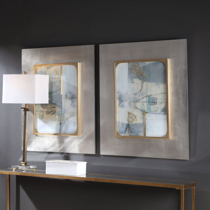 Uttermost Gilded Whimsy Abstract Prints - Set of 2