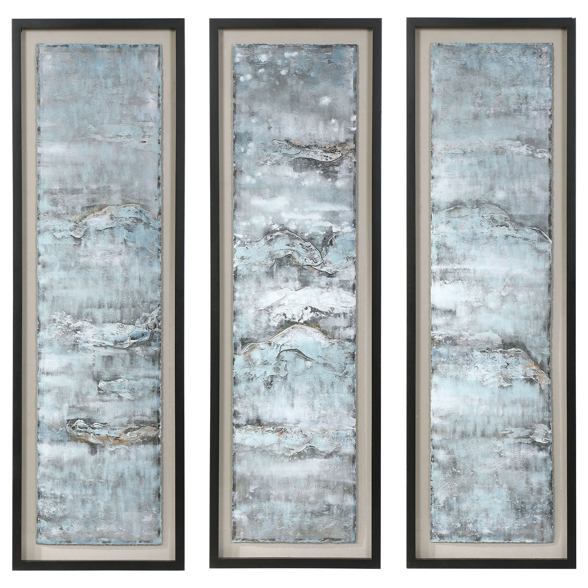 Ocean Swell Painted Metal Shadow Box