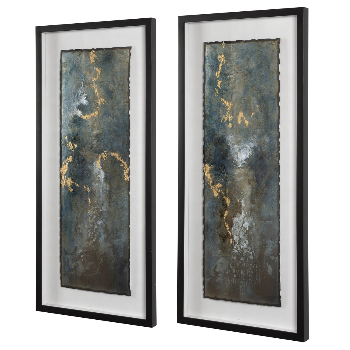Uttermost Glimmering Agate Shadow Boxes - Set of 2