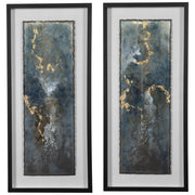 Glimmering Agate Shadow Boxes - Set of 2