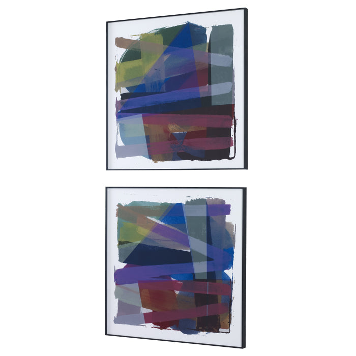 Uttermost Vivacious Abstract Framed Prints - Set of 2