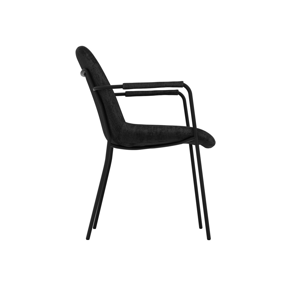 Ashford & Grey Elio Black Dining Chair with Arms Nicholas John Interiors