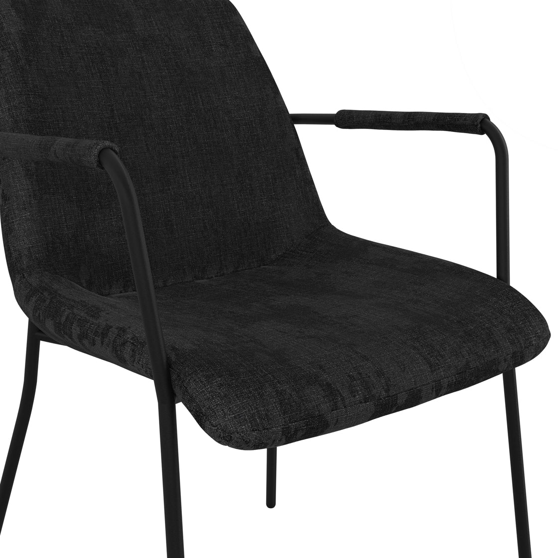 Ashford & Grey Elio Black Dining Chair with Arms Nicholas John Interiors