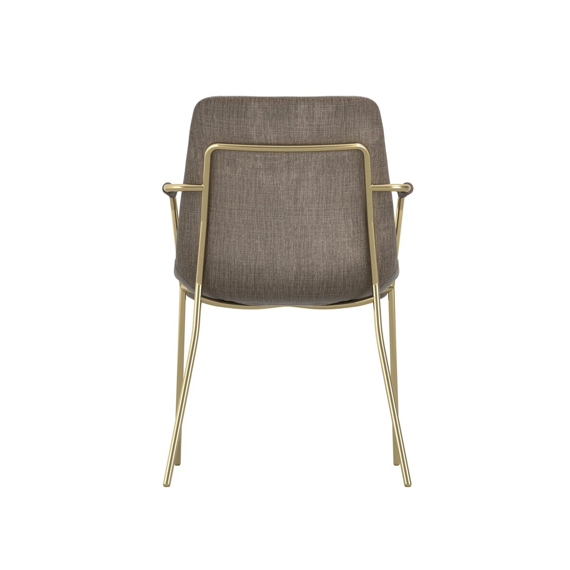 Ashford & Grey Elio Taupe and Gold Dining Chair with Arms Nicholas John Interiors