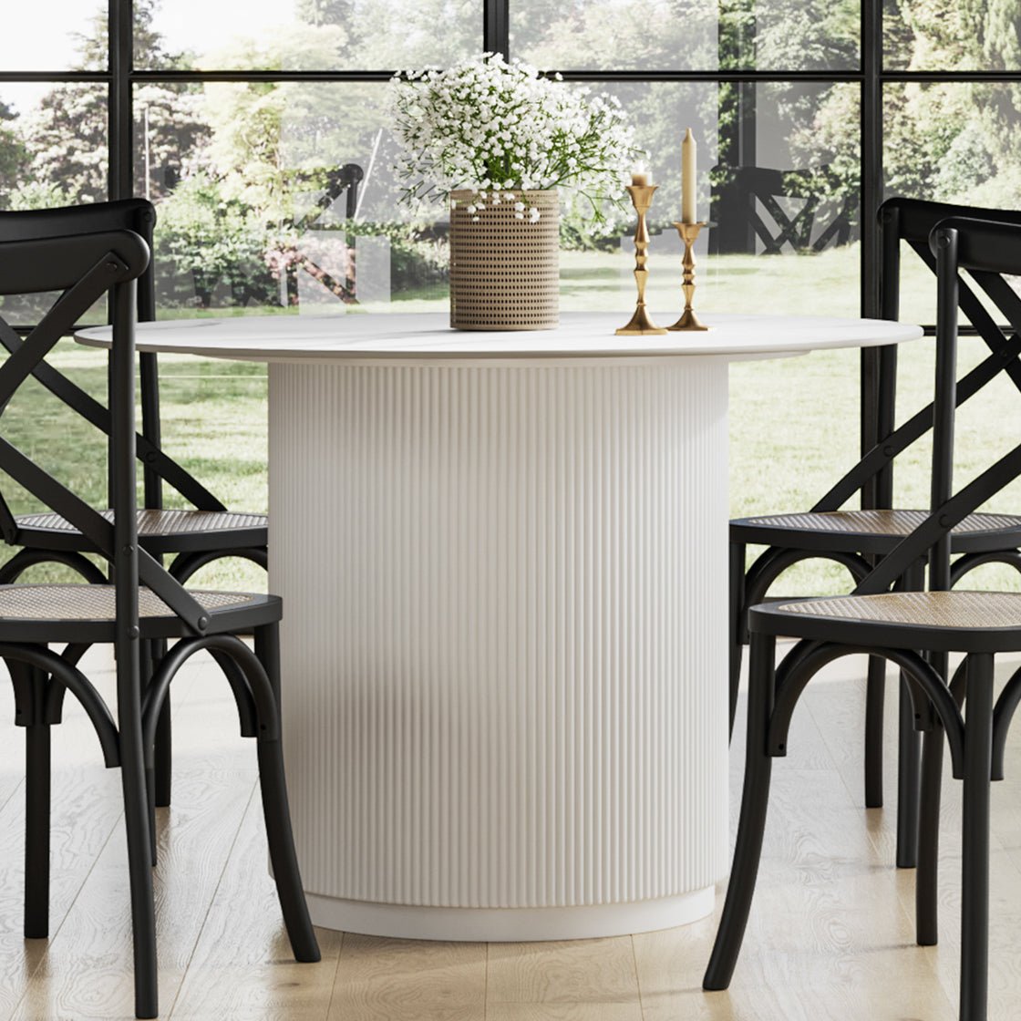 Ashford & Grey Fuji Sintered Stone 110cm Dining Table Dining Table