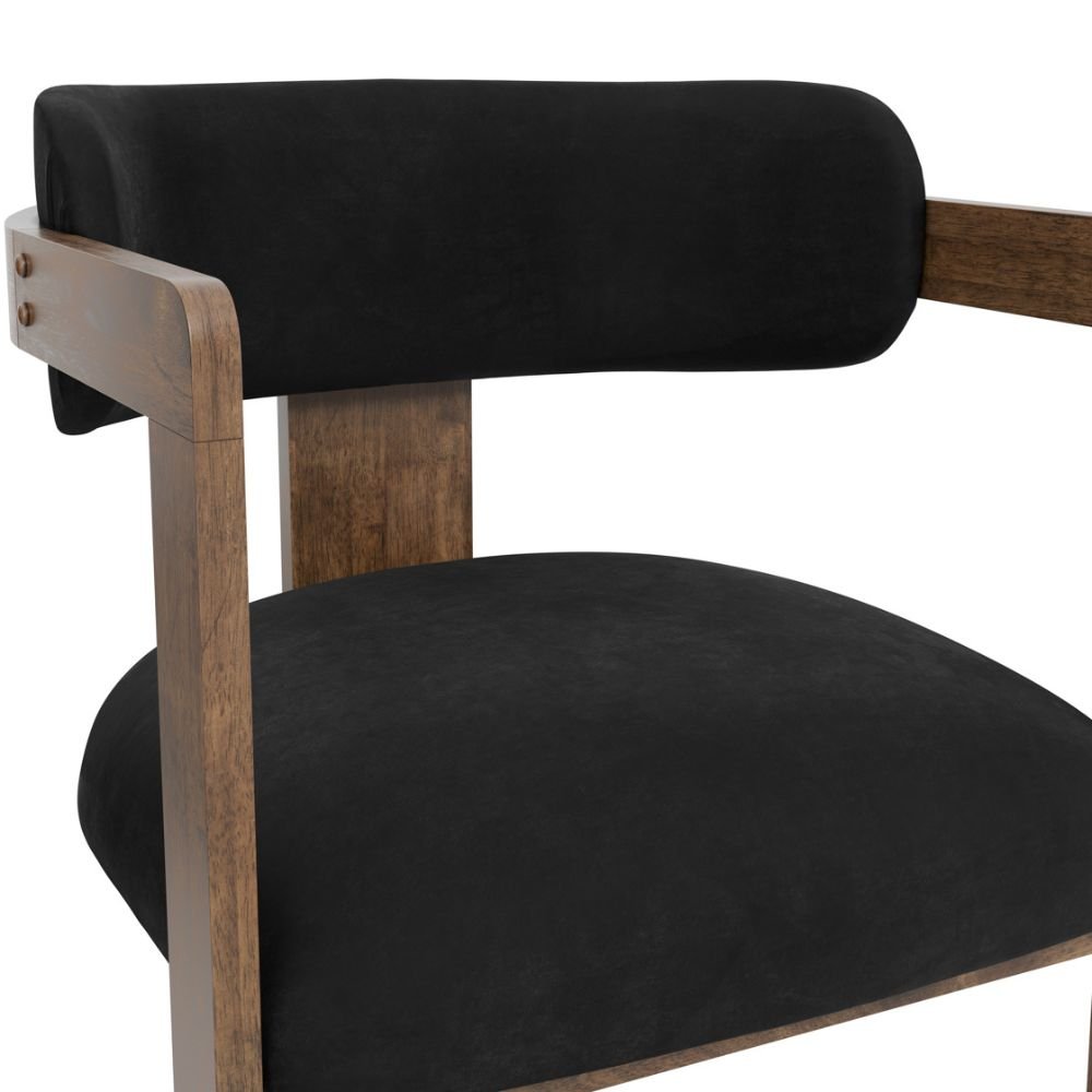 Ashford & Grey Mai Dining Chair in Black & Walnut Nicholas John Interiors
