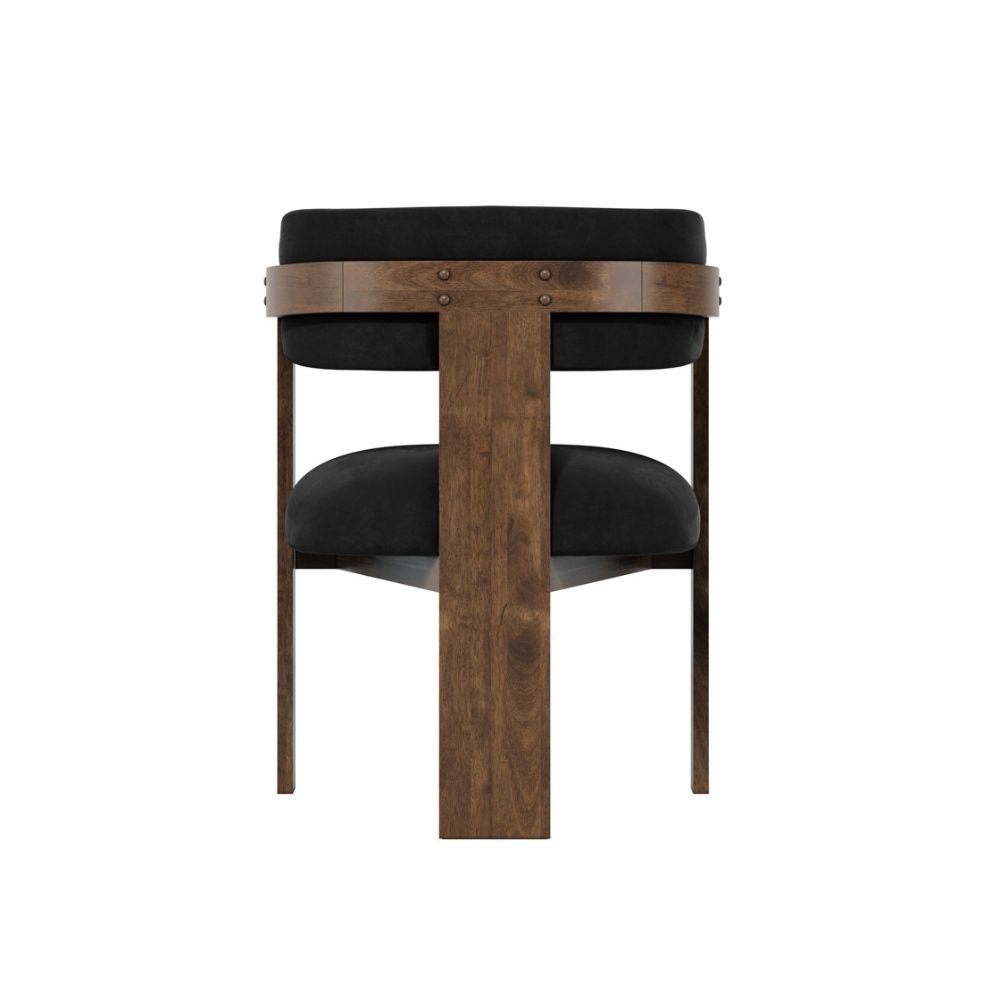 Ashford & Grey Mai Dining Chair in Black & Walnut Nicholas John Interiors