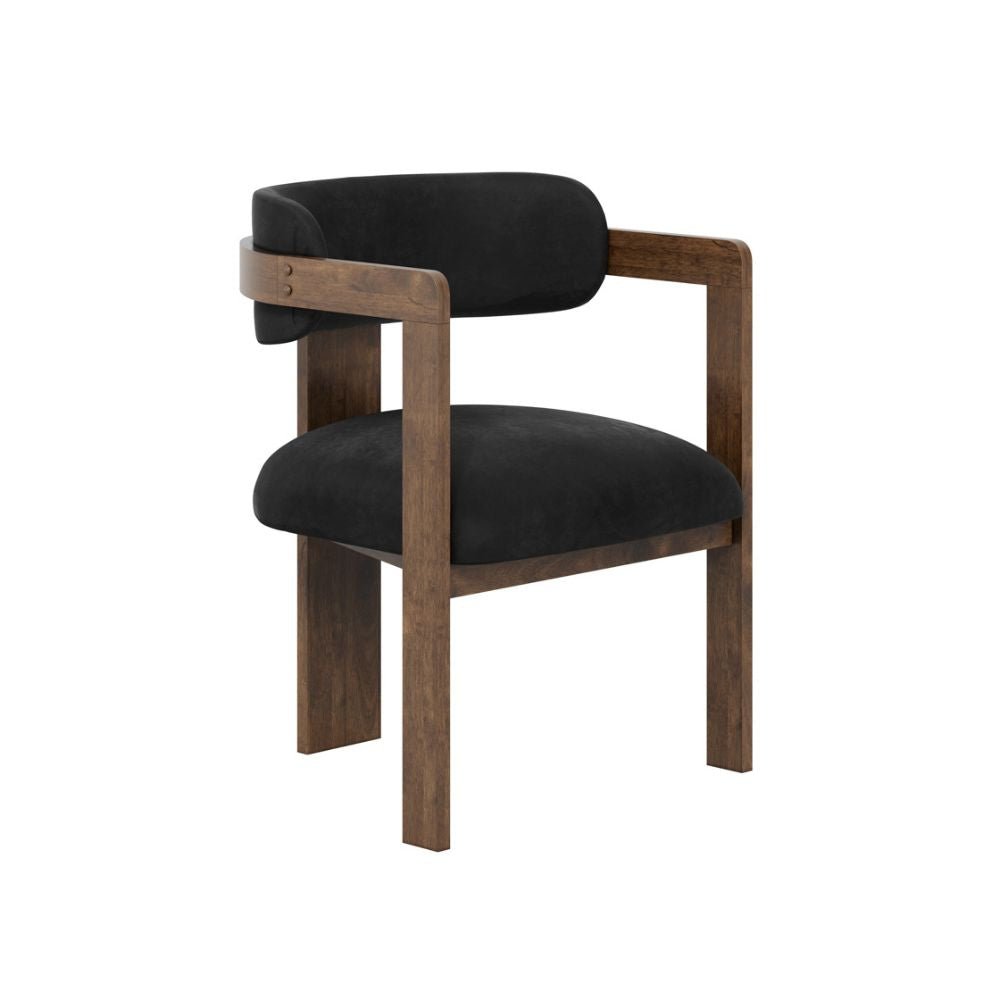Ashford & Grey Mai Dining Chair in Black & Walnut Nicholas John Interiors