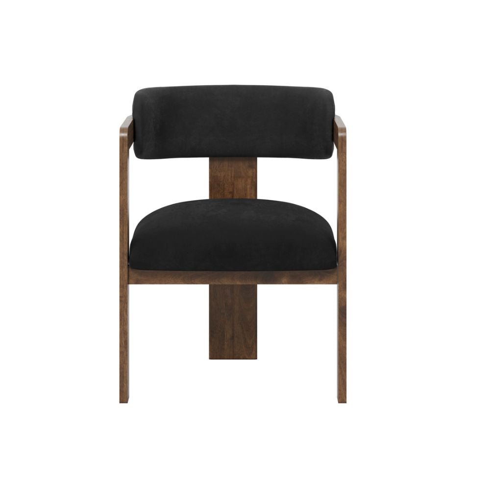 Ashford & Grey Mai Dining Chair in Black & Walnut Nicholas John Interiors