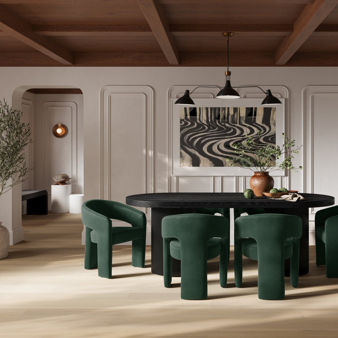 Ashford & Grey Rina Black 220cm Dining Table Dining Table