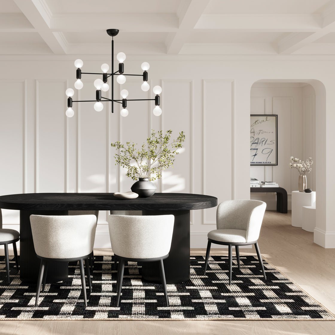 Ashford & Grey Rina Black 220cm Dining Table Dining Table