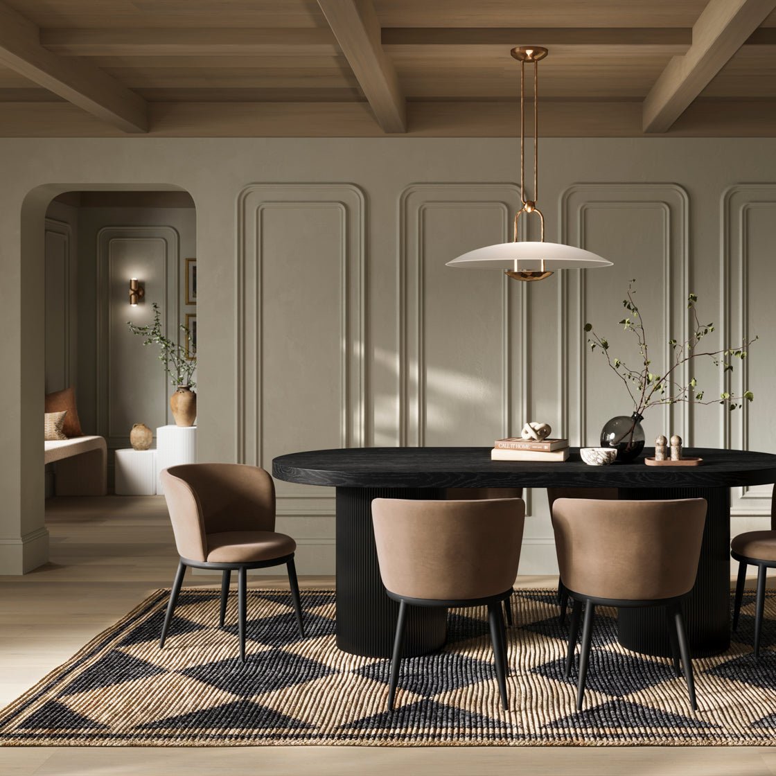 Ashford & Grey Rina Black 220cm Dining Table Dining Table