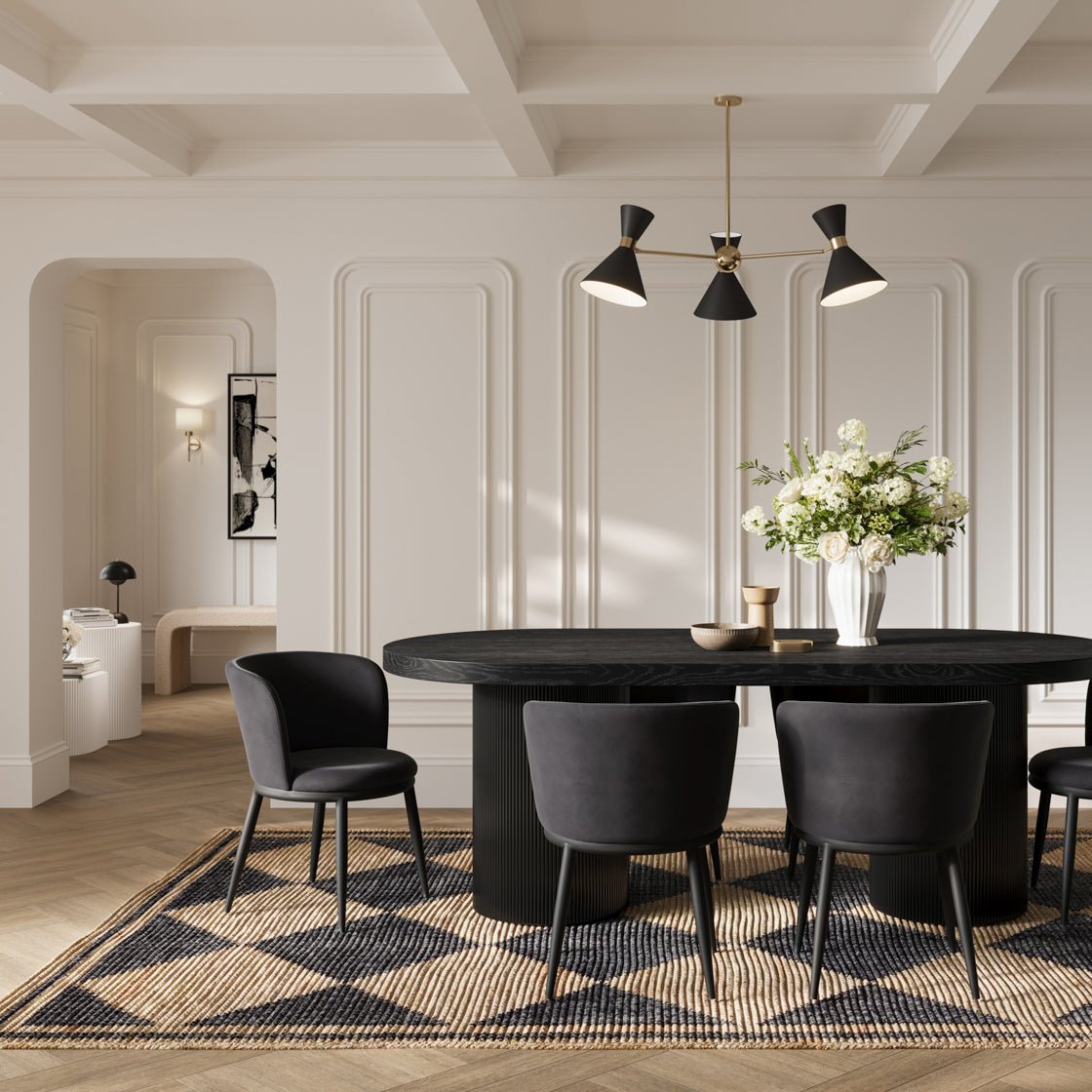 Ashford & Grey Rina Black 220cm Dining Table Dining Table