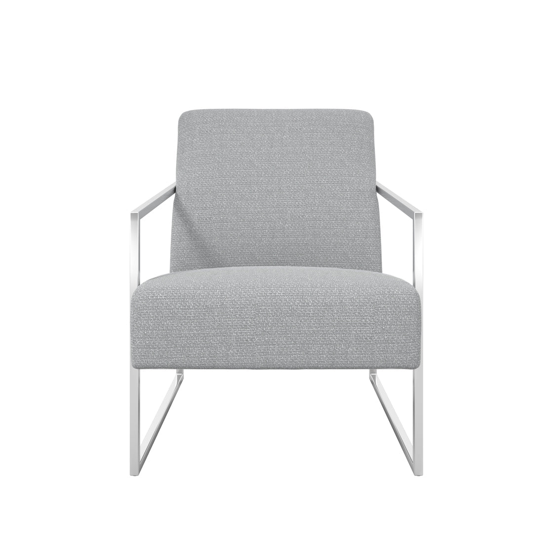 Ashford & Grey Ritz Dove Grey and Silver Accent Chair Nicholas John Interiors