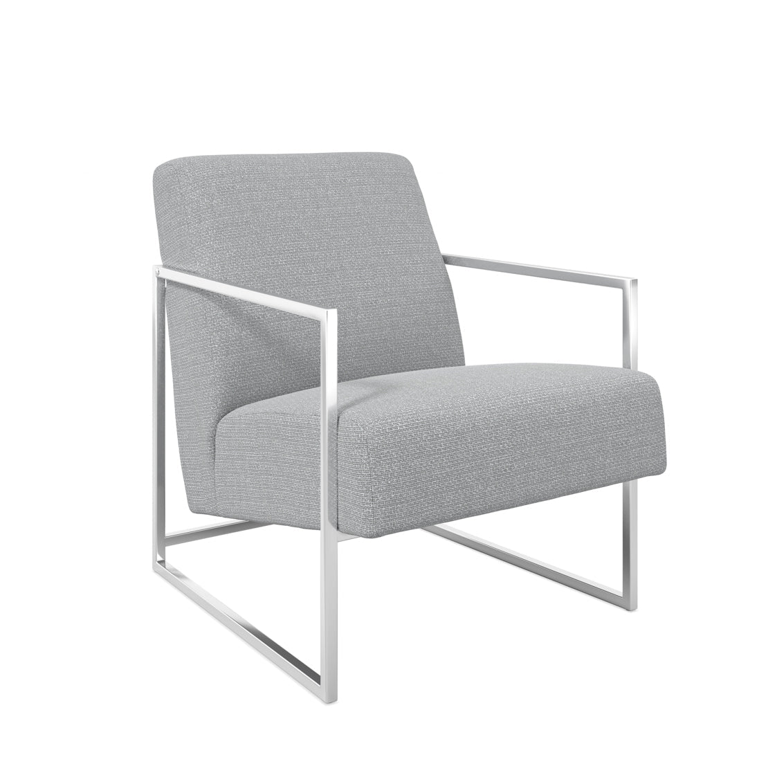 Ashford & Grey Ritz Dove Grey and Silver Accent Chair Nicholas John Interiors