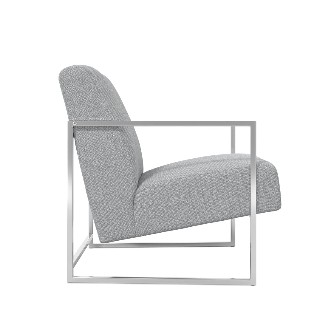 Ashford & Grey Ritz Dove Grey and Silver Accent Chair Nicholas John Interiors