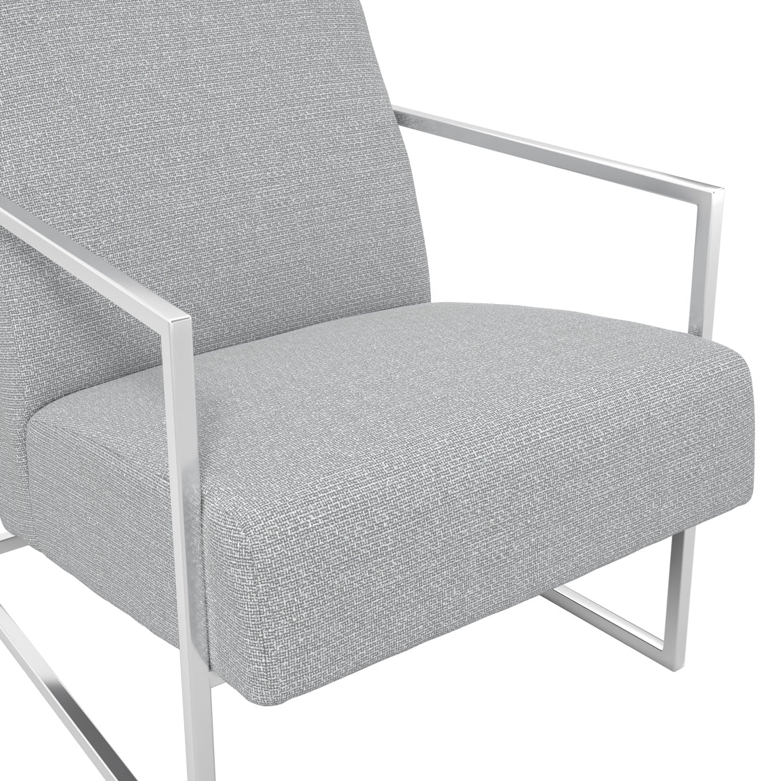 Ashford & Grey Ritz Dove Grey and Silver Accent Chair Nicholas John Interiors
