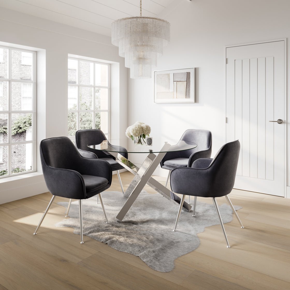 Ashford & Grey Taya Grey Dining Chair Nicholas John Interiors