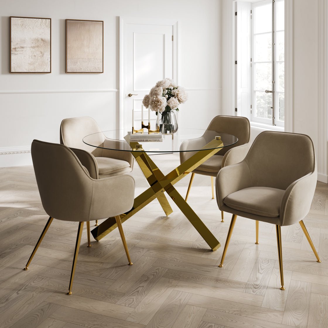 Ashford & Grey Taya Light Fawn Dining Chair Nicholas John Interiors