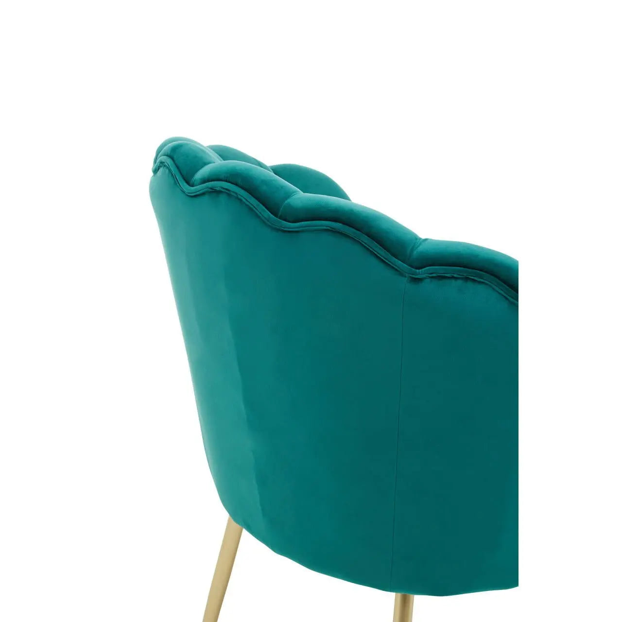 Avalana Emerald Green Velvet Scalloped Chair Accent & Armchairs