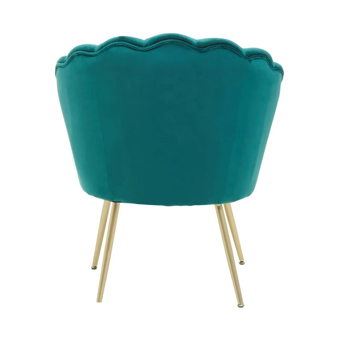 Avalana Emerald Green Velvet Scalloped Chair Accent & Armchairs