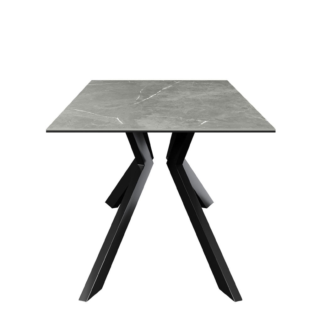 Azuma Fixed Matte Grey Ceramic Dining Table - 160cm Dining table
