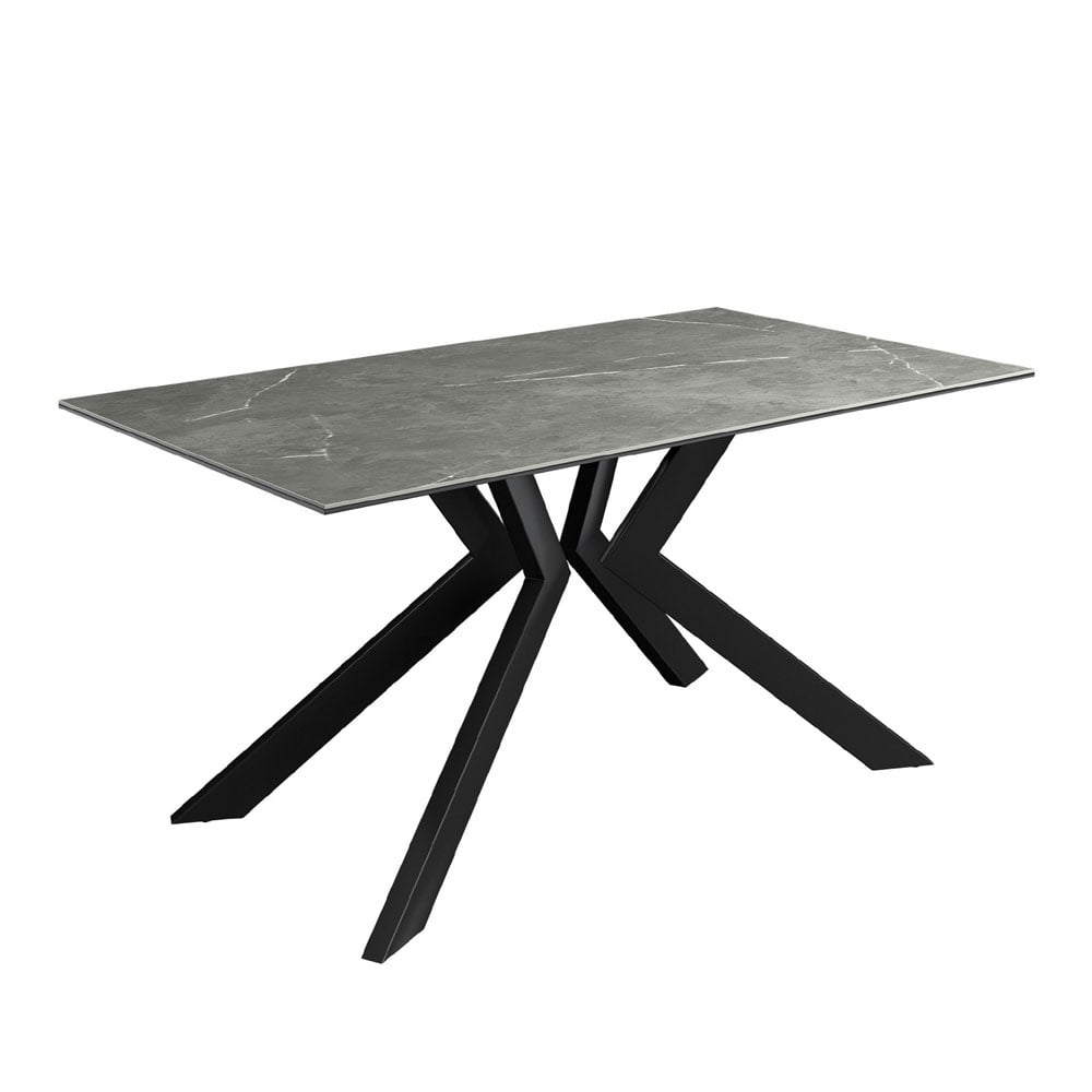 Azuma Fixed Matte Grey Ceramic Dining Table - 160cm Dining table