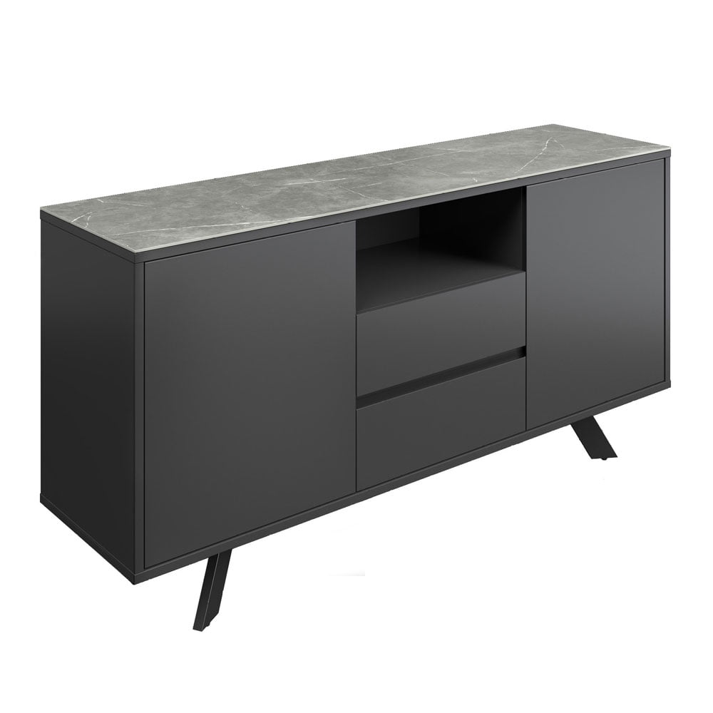Azuma Matte Grey Ceramic Sideboard Sideboard